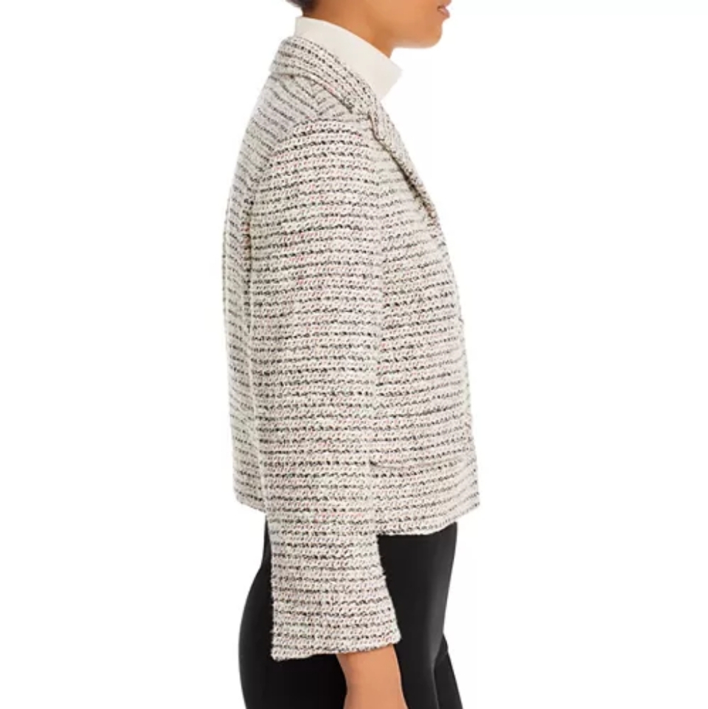Theory Women's Preston Cropped Jacket – Ivory | Tailored Lightweight Layering - Picture 9 of 10